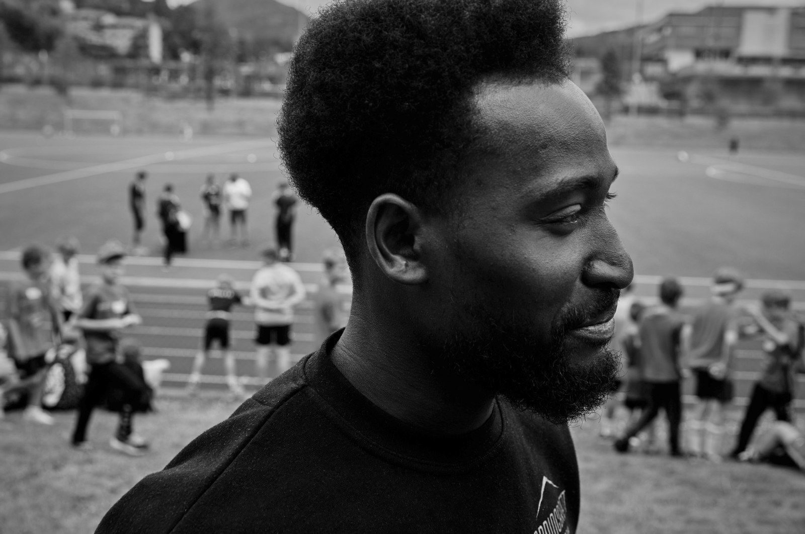 Forehead, Black, Infrastructure, Black-and-white, Style, Cool