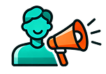 Icon of a person with a megaphone.