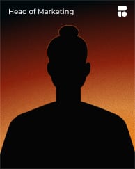 Head of Marketing silhouette, hair in a bun.