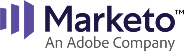 Marketo logo with purple bar graphic and "An Adobe Company."