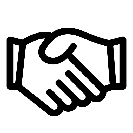 Animated image of a handshake