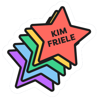 Animated star with Kim Friele in the front