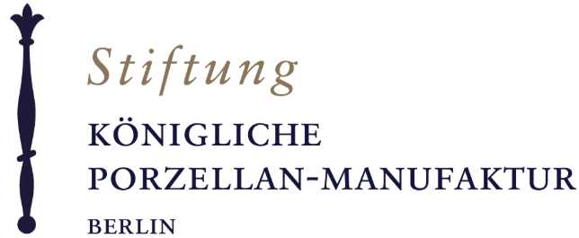 Logo: "Stiftung Königliche Porzellan-Manufaktur Berlin" with a dark blue stylized staff.