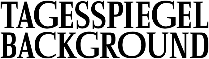 Logo for TAGESSPIEGEL BACKGROUND, featuring the name in black serif font on a white background.