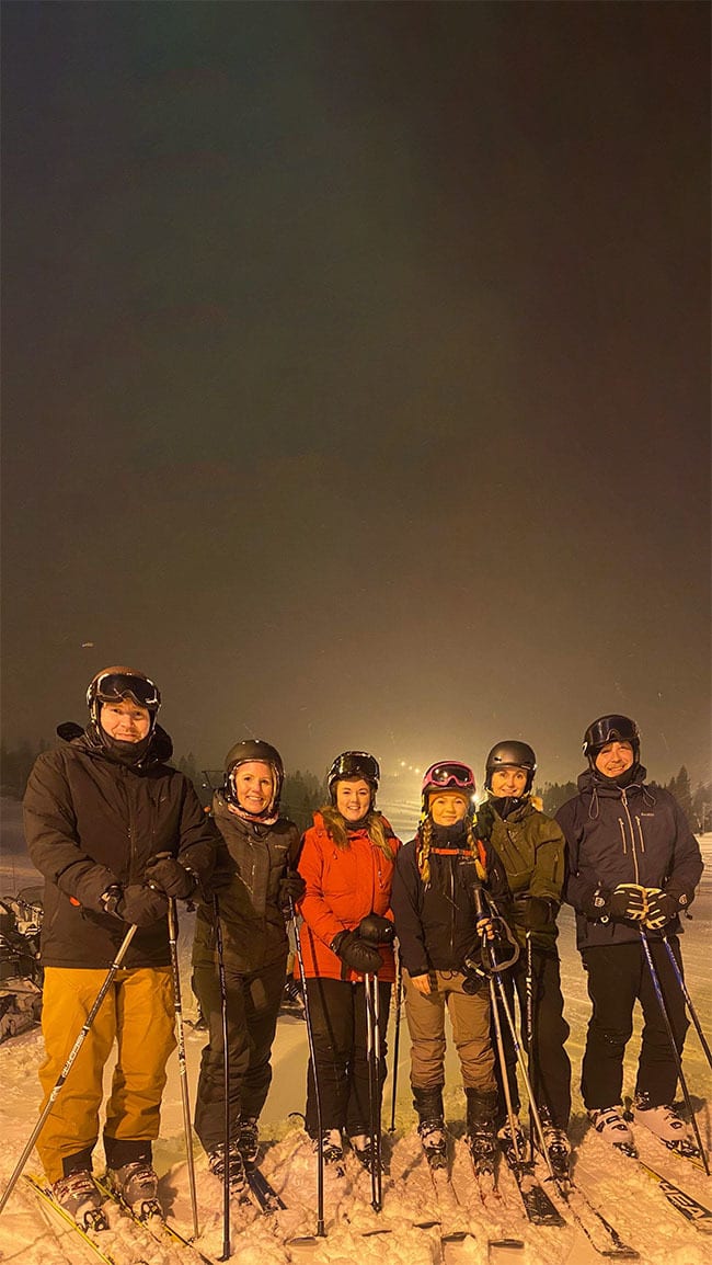 Ski Equipment, Glacial landform, Winter sport, Ice cap, Snow, Slope, Jacket, Smile, Headgear