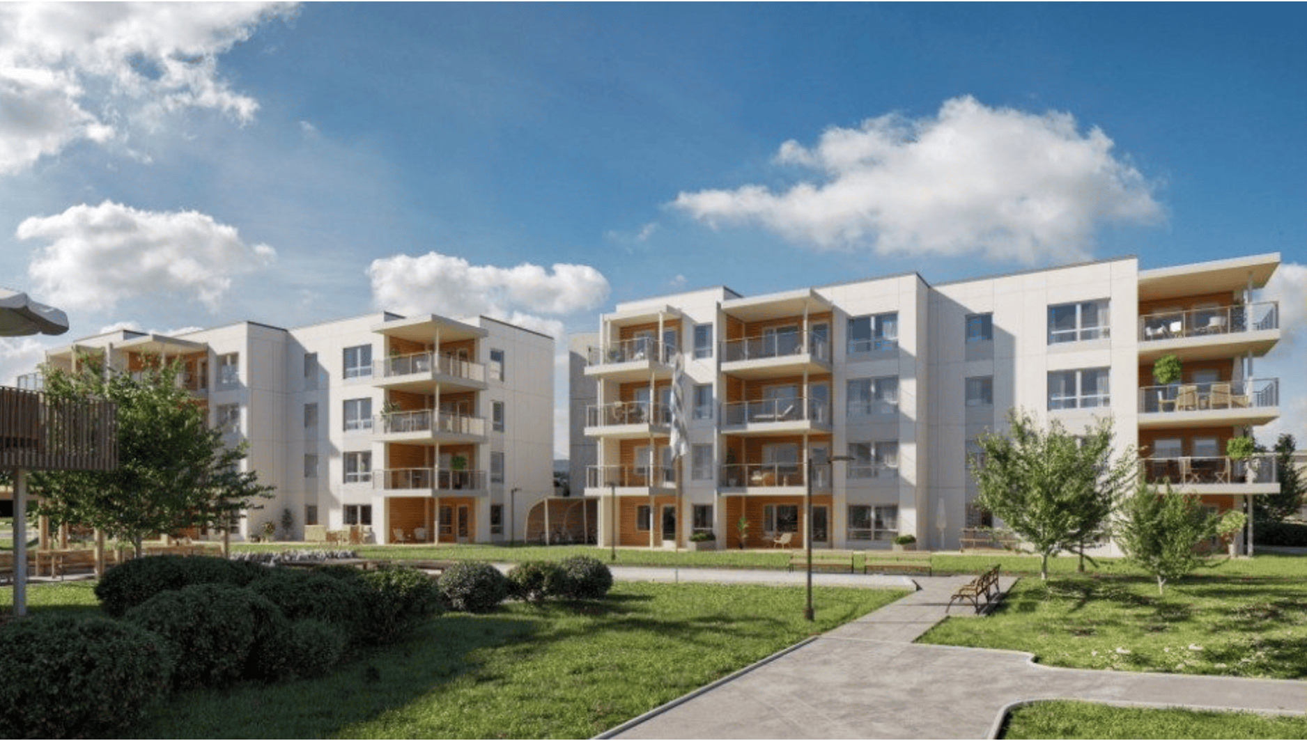 Land lot, Urban design, Sky, Cloud, Plant, Building, Window, Fixture, Tree, Grass