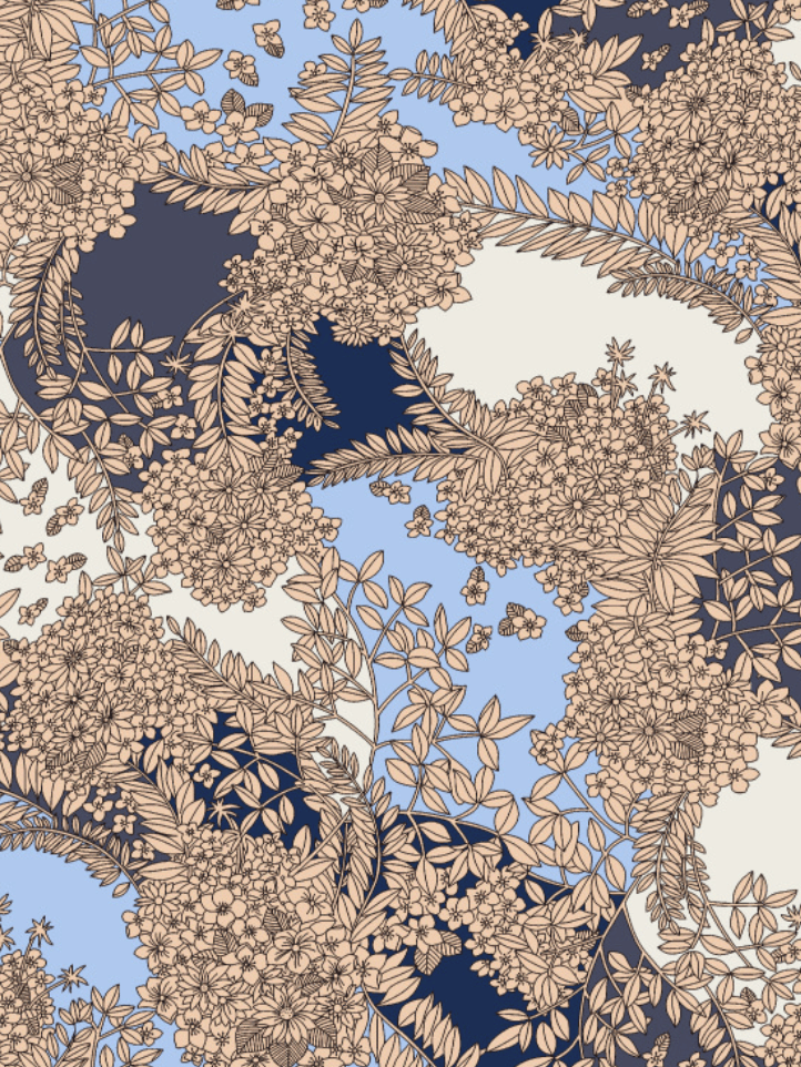 Azure, Textile, Branch, Organism, Vegetation, Font