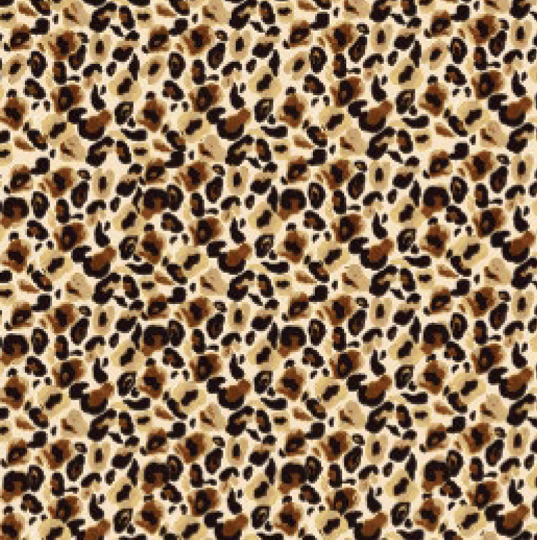 Seamless leopard print pattern with a beige background and brown to dark brown spots.