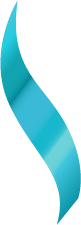 Flowing teal S-shape with gradient.