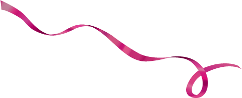 A vibrant pink ribbon flowing and curling gracefully.