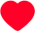 A pixelated red heart on a dark green background.