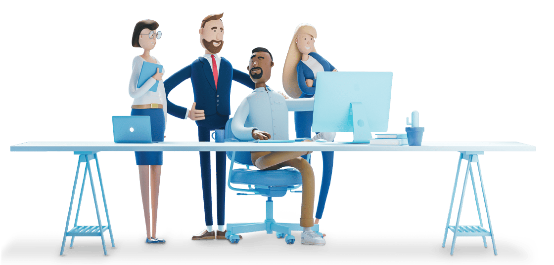 Personal computer, Output device, Laptop, Table, Furniture, Azure, Desk, Sharing