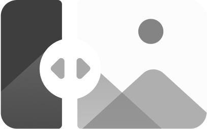 Icon: Image comparison slider showing dark left and light right panels with arrows.