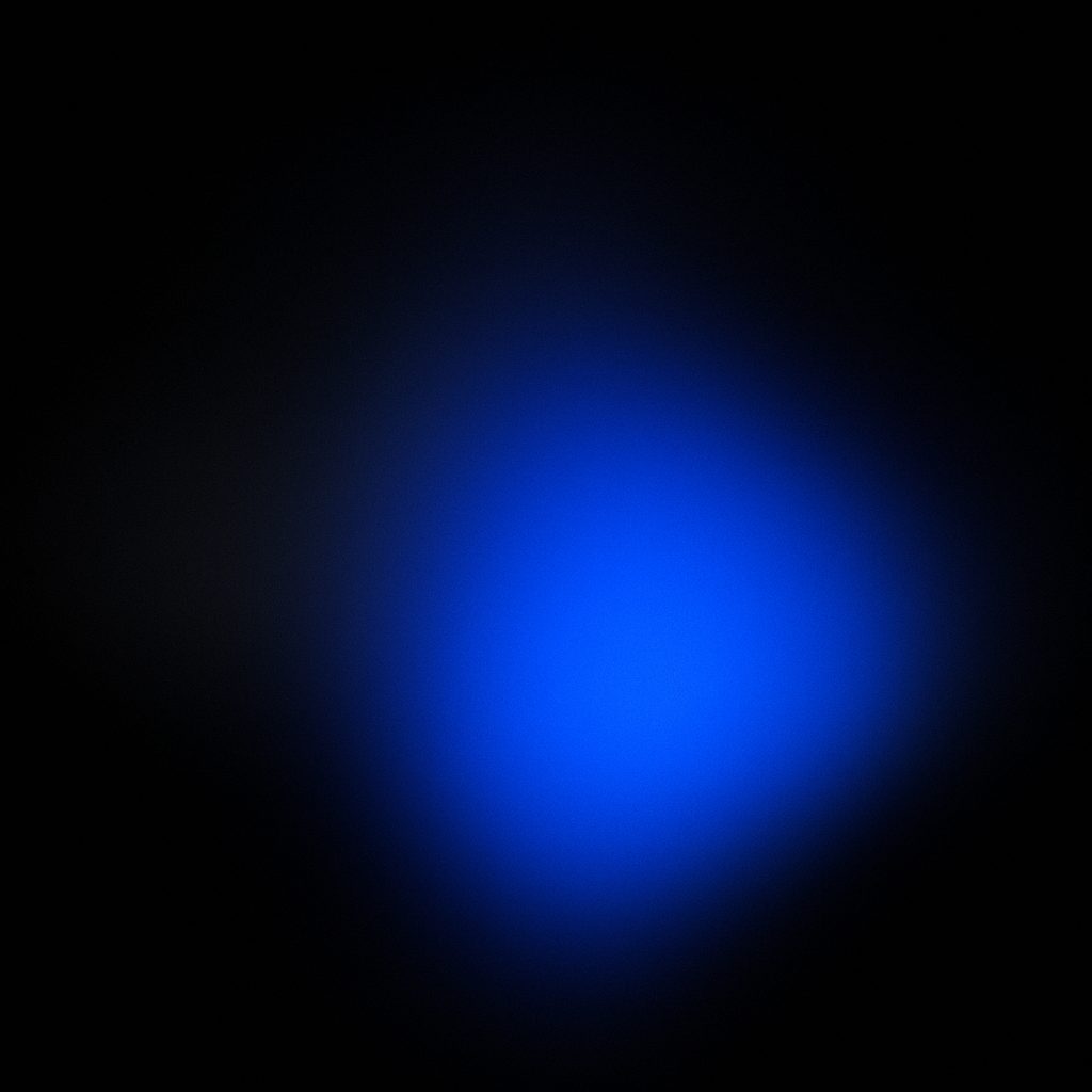 Soft blue glow on a dark background.