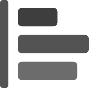 Menu icon: a vertical bar and three horizontal bars.