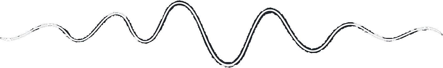A white, wavy line with a dark outline against a green background.