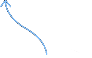 Light blue curved arrow pointing up-left.