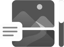 Image and text icon.