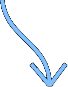 A light blue arrow curving downwards and to the right.
