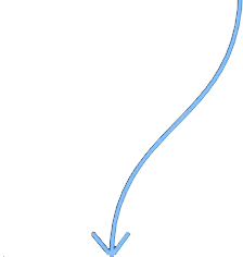 Curved light blue arrow pointing down-left.