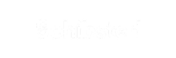 Schibsted logo in distressed white font on a green background.