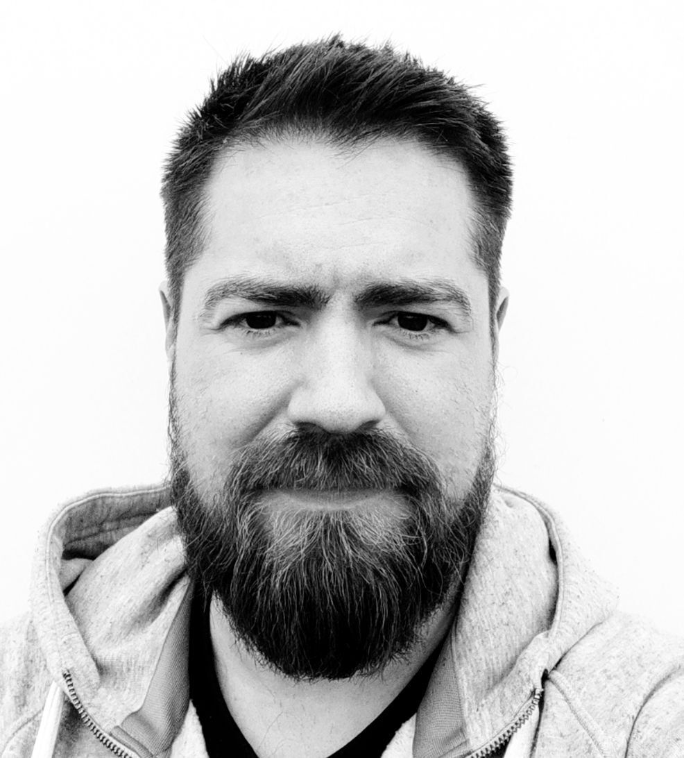 Forehead, Beard, Jaw, Collar, Black-and-white