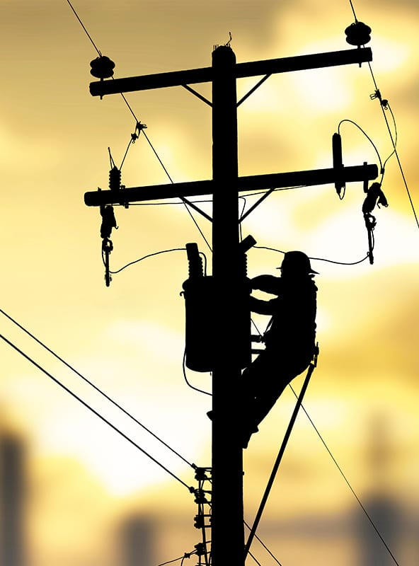 Overhead power line, Transmission tower, Electrical wiring, Sky, Light, Electricity, Amber