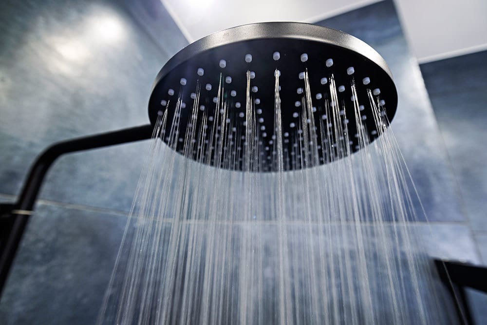 Shower head with water coming out