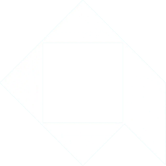 Geometric pattern: a central green square, framed by white triangles and green L-shapes.