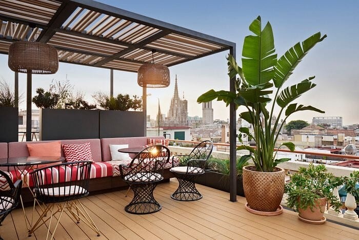 Interior design, Sky, Plant, Property, Furniture, Building, Table, Flowerpot, Houseplant, Architecture