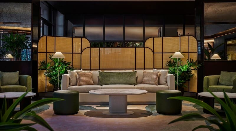Living room, Interior design, Furniture, Plant, Property, Green, Table, Houseplant, Comfort, Couch