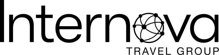 Internova TRAVEL GROUP logo, featuring the company name in black text with a globe icon.