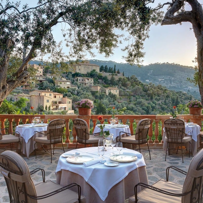 Interior design, Table, Sky, Furniture, Plant, Property, Chair, Tableware, Nature, Tree