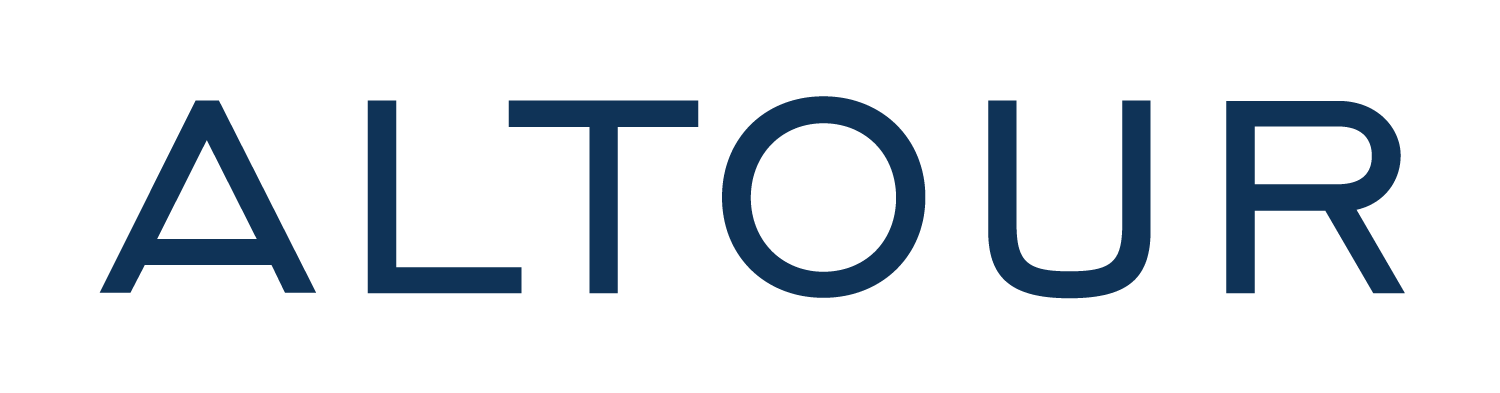 The word ALTOUR in dark blue capital letters on a white background, serving as a company logo.