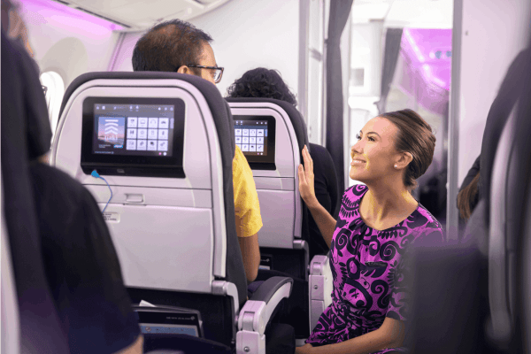 Automotive design, Air travel, Purple, Vehicle, Passenger