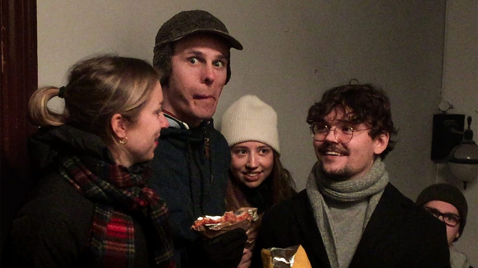 Outerwear, Cap, Smile, Headgear