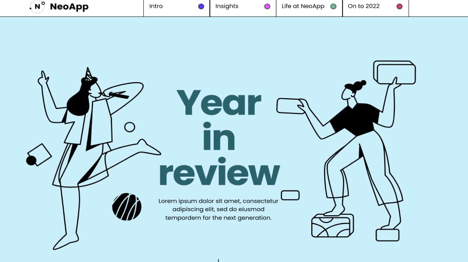 Year in review, annual report template