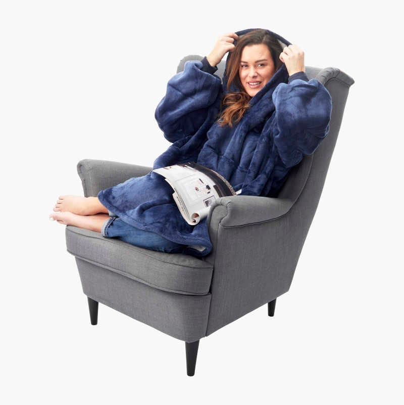 Human body, Hair, Furniture, Comfort, Smile, Sleeve, Purple