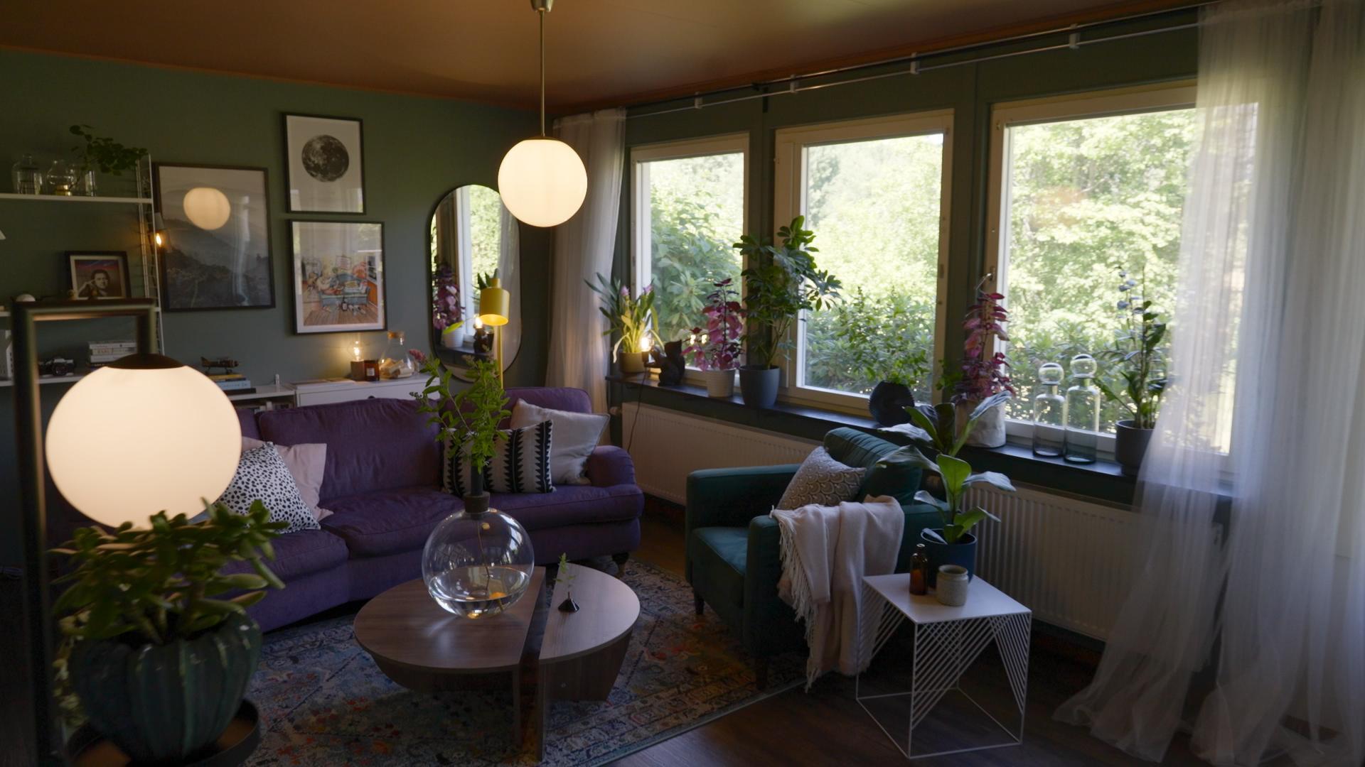 Interior design, Plant, Table, Furniture, Houseplant, Window, Architecture, Couch, Chair, Floor