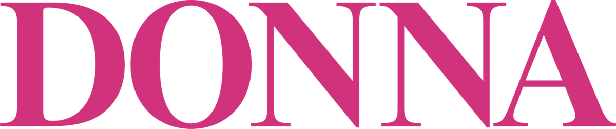 Magenta serif text: DONNA.