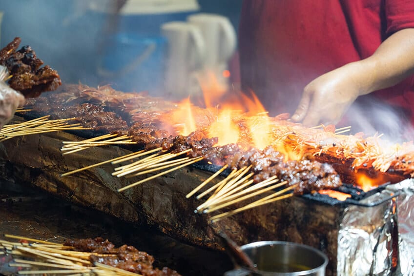 Sate kambing, Finger food, Meat, Brochette, Arrosticini, Cooking, Satay, Kebab, Roasting