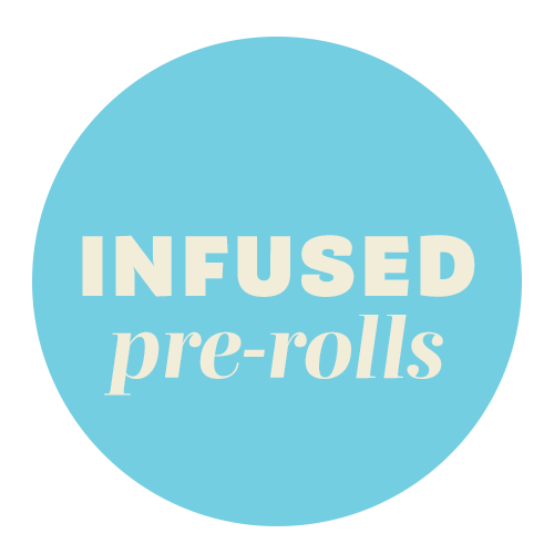 A badge with the text: "Infused Pre-Rolls".