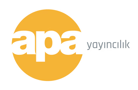 "Apa yayıncılık" logo: "apa" in yellow circle, "yayıncılık" in grey.