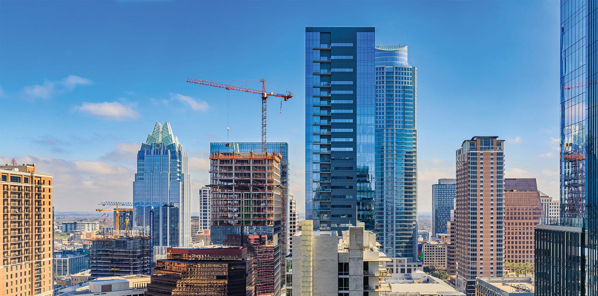 Urban design, Tower block, Residential area, Skyscraper, Sky, Building, Cloud, Neighbourhood, Condominium