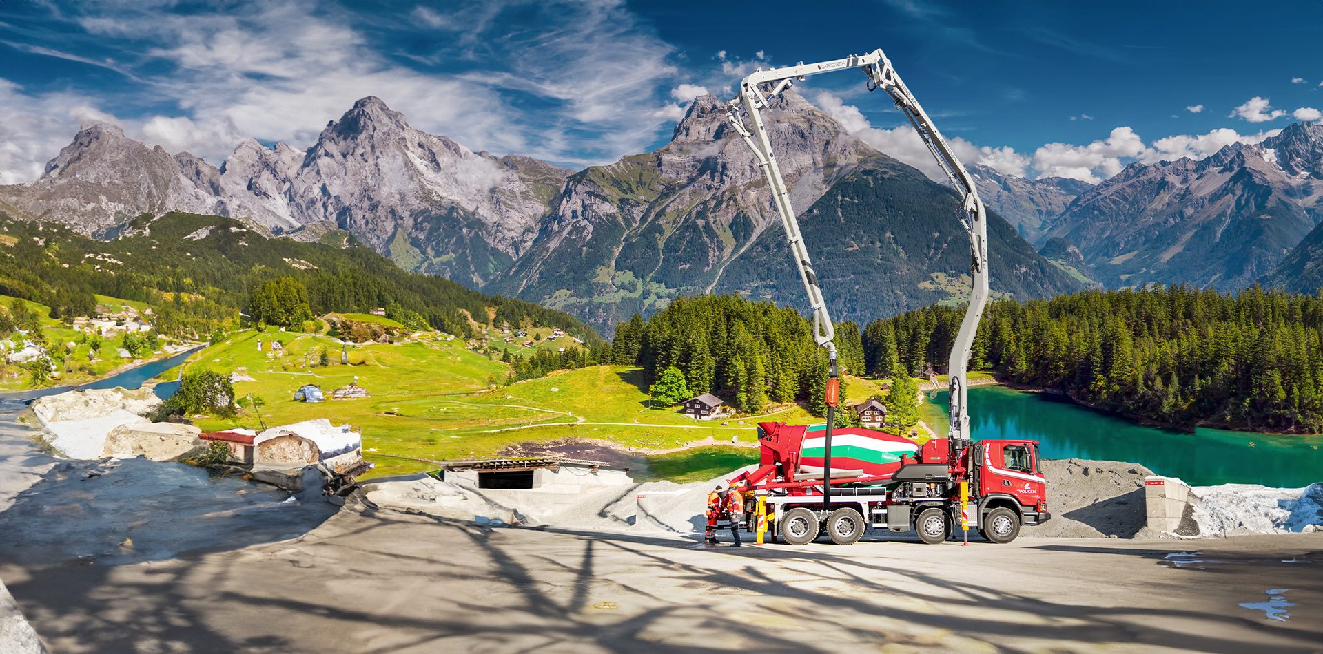 Natural landscape, Cloud, Mountain, Sky, Plant, Wheel, Highland, Tree, Slope, Water