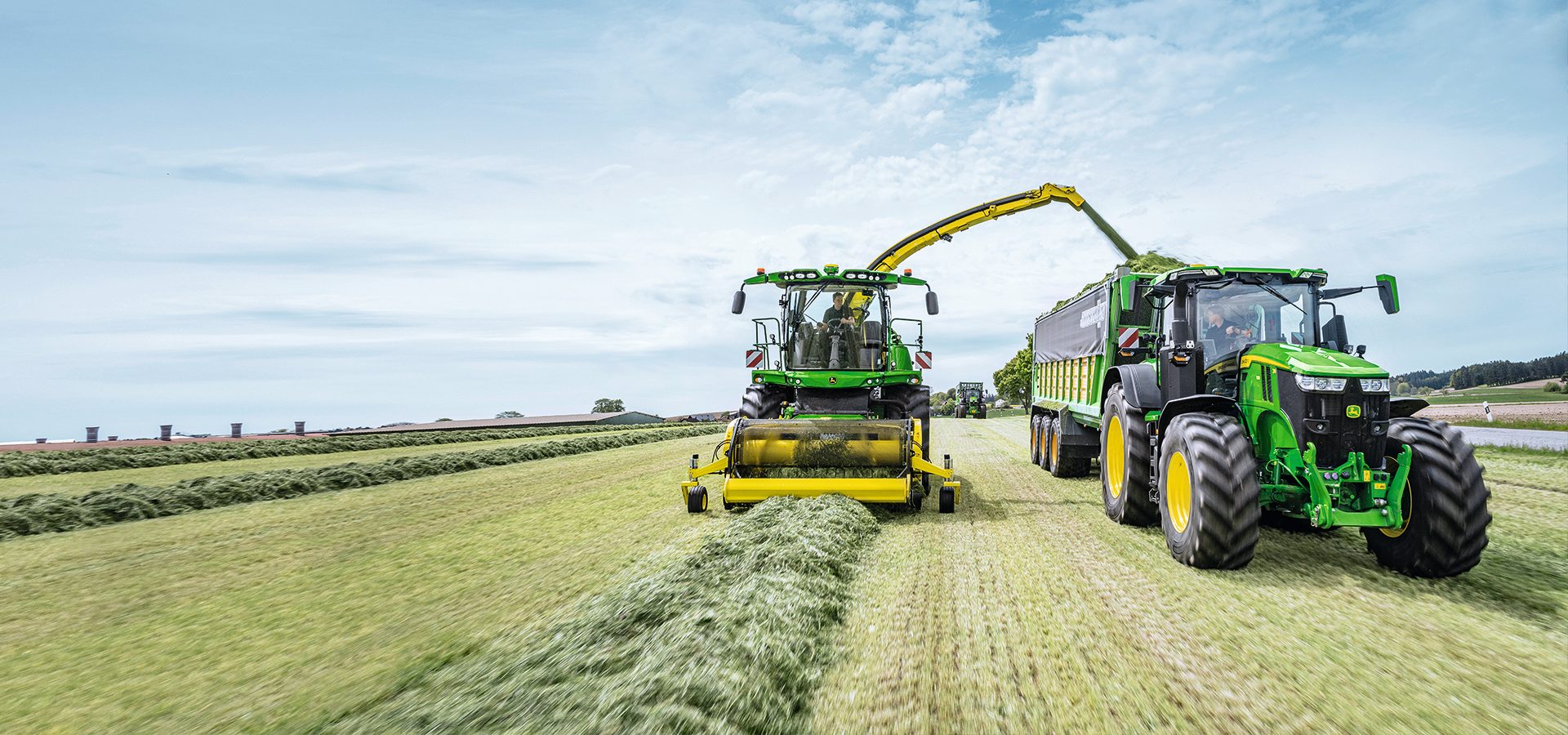 Agricultural machinery, Wheel, Tire, Sky, Cloud, Vehicle, Plant, Grass, Tractor, Rolling