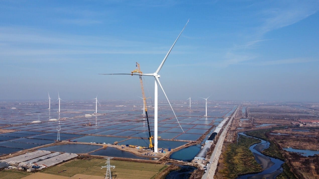 Wind farm, Water, Sky, Windmill, Cloud, Infrastructure, Electricity, Landscape, Turbine