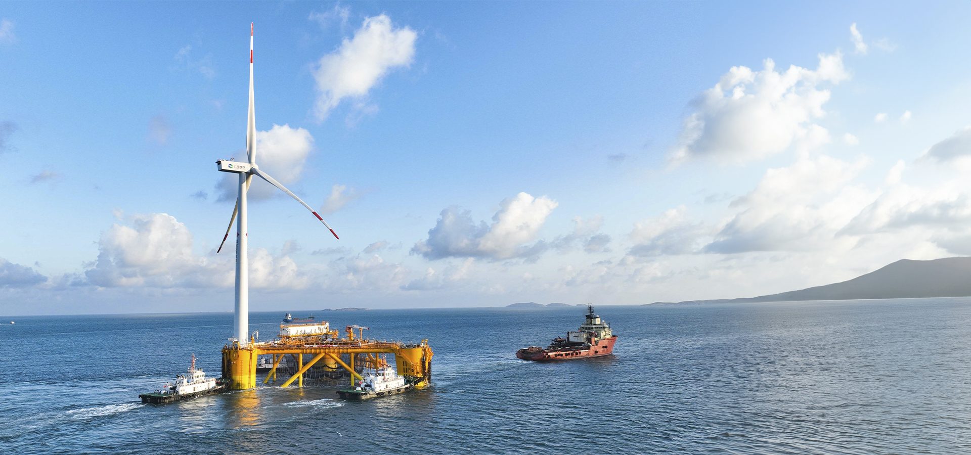 Wind farm, Cloud, Water, Sky, Boat, Windmill, Watercraft, Vehicle