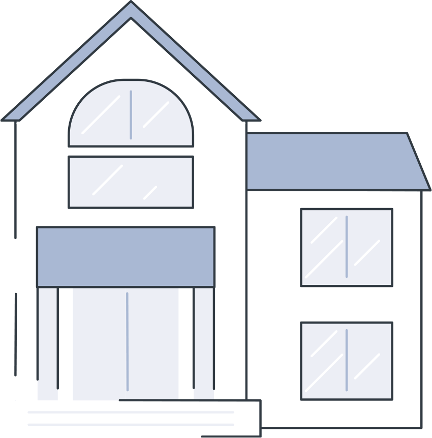 graphic of a residential house