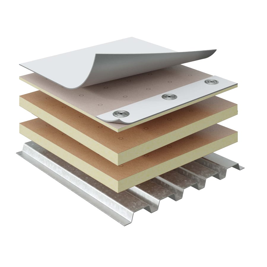 rendering of cross section of GAF insulation